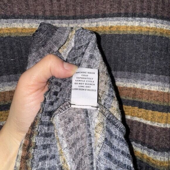 Emma & Michele Striped Knit MIDI Dress Brown Woman’s Size M Style 14018¿ - Picture 6 of 8